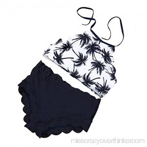 Chanyuhui Women Bikini Set Swimwear Print Padded Bra Swimsuit Beachwear Bathing Suit Black B079RZBWVM
